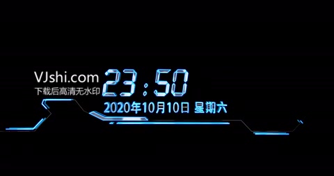 【原创】时间年月日科技线模板