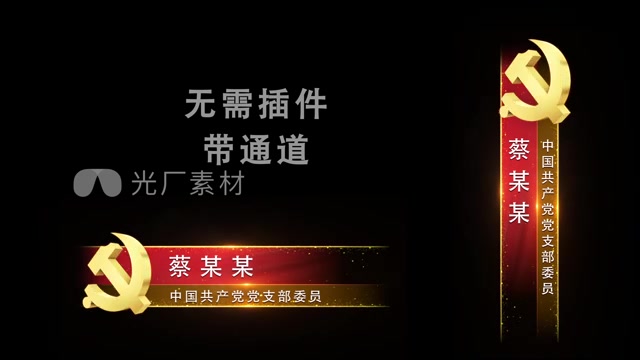 党政人名字幕条模板