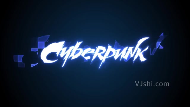 赛博朋克故障风格文字演绎