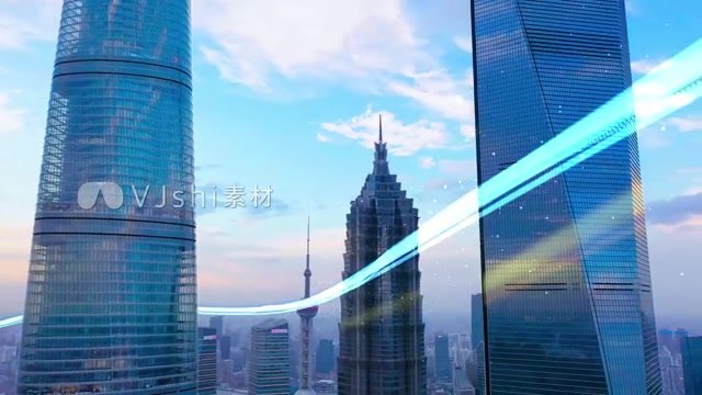 大气科技城市光线