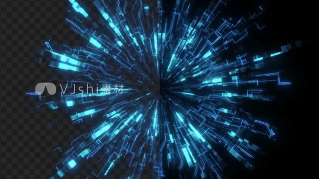 科技线条冲击波