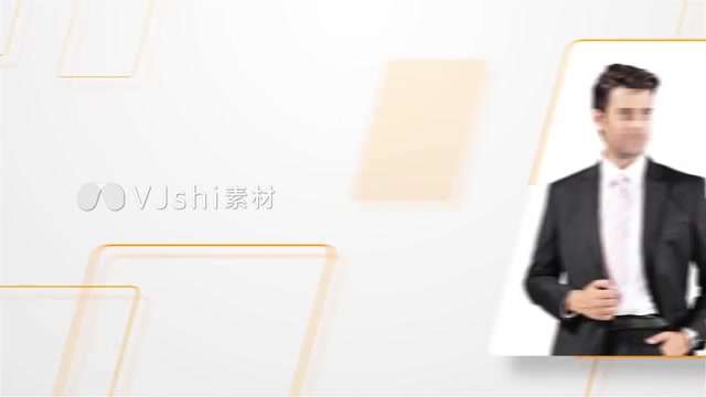 橙色商务人物介绍模板