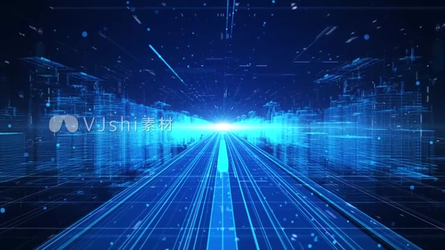 【新】科技地铁轨道交通片头模板