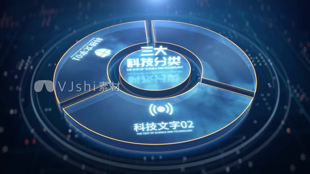 科技数据分类展示模板