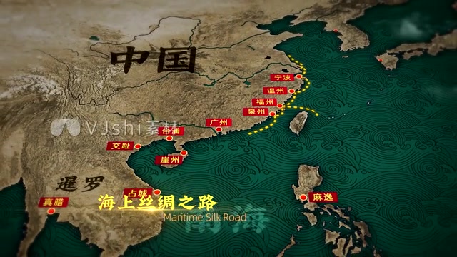 海上丝绸之路古地图