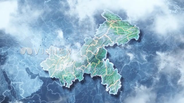 震撼云中俯冲重庆市地图