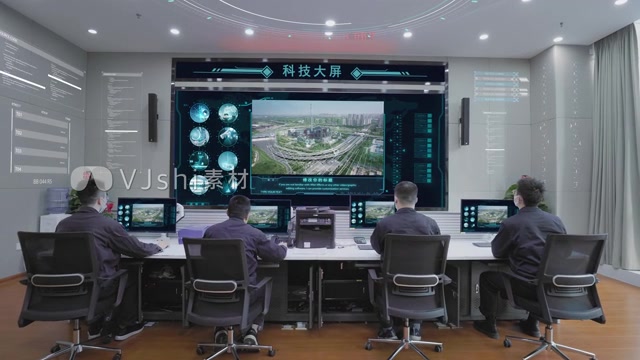 科技监控大屏模板