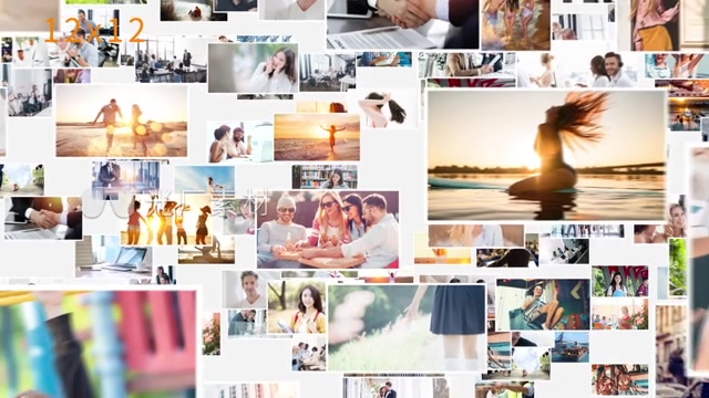 【款无插件】多照片墙展示模板