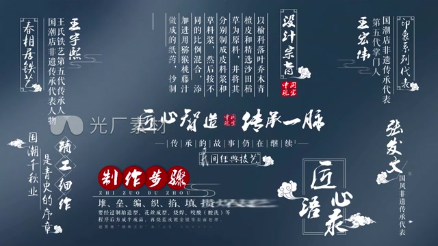 国潮古风文字字幕标题