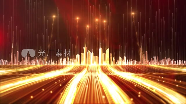 原创震撼光线启动仪式片头开场宽屏红色