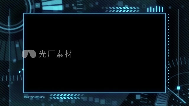 蓝色科技感包装框透明通道