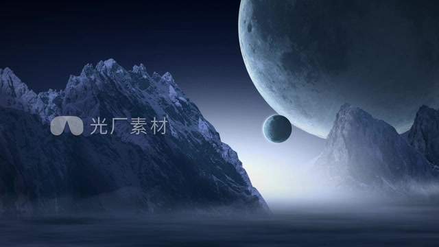 宇宙空间星球概念高端地产广告科技开幕