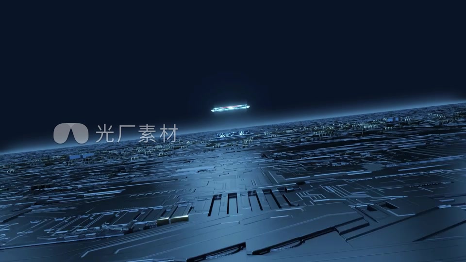 智能科技办公大数据芯片穿梭