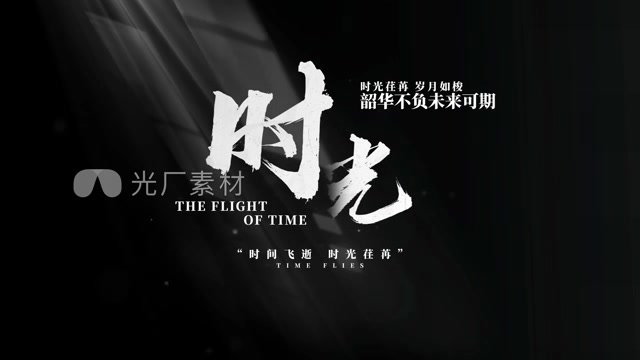 【原创】黑白质感字幕文字标题无插件