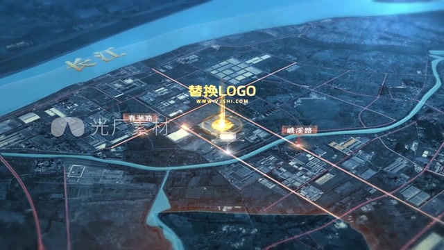 蓝色科技卫星图地图区位