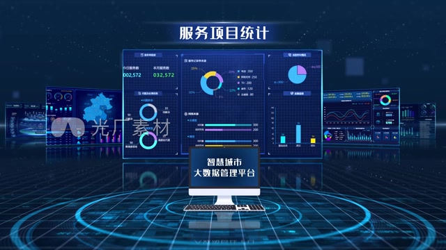 科技屏幕模块展示