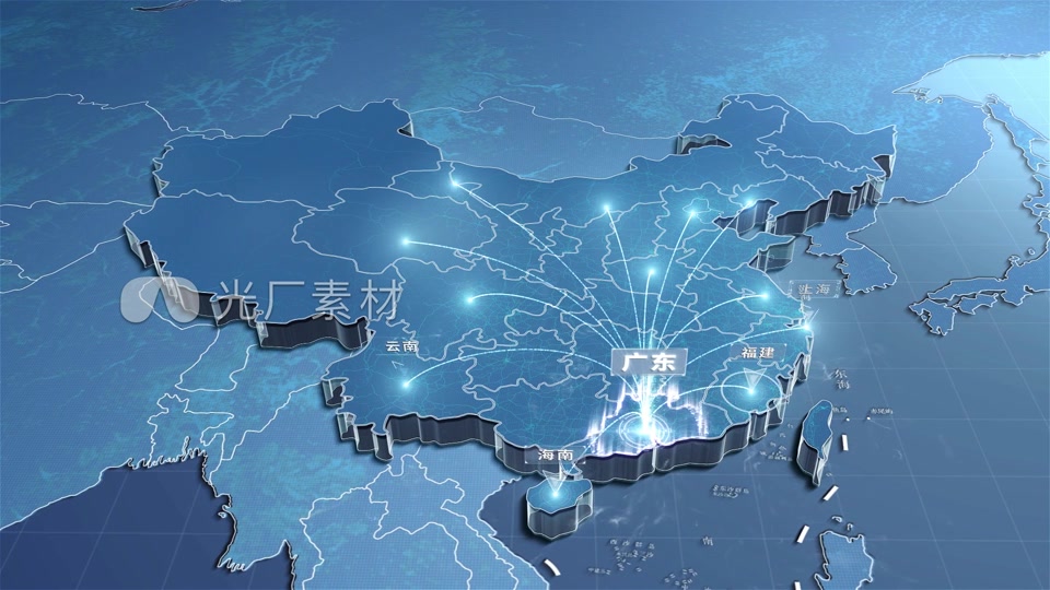 广东辐射东南亚东盟地图