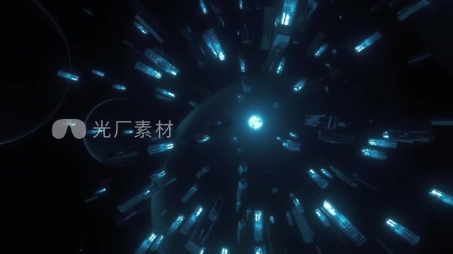 科技穿梭芯片开场片头模板