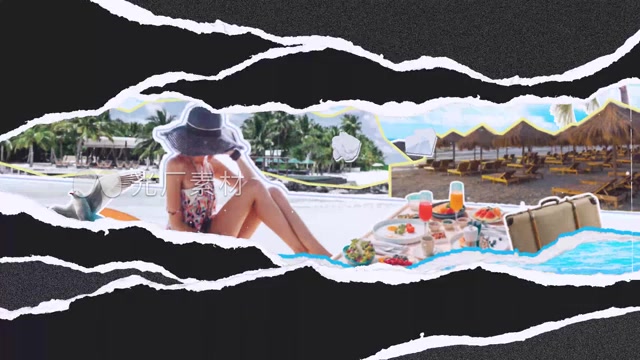 撕纸剪纸拼贴风格创意短片