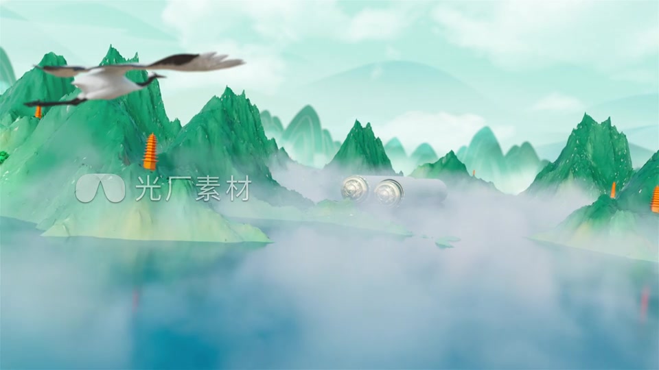 【原创卷轴】三维国风清新卷轴