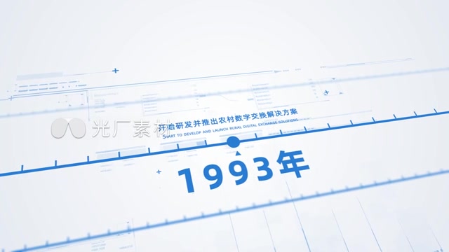 干净简洁蓝色大事件文字时间轴