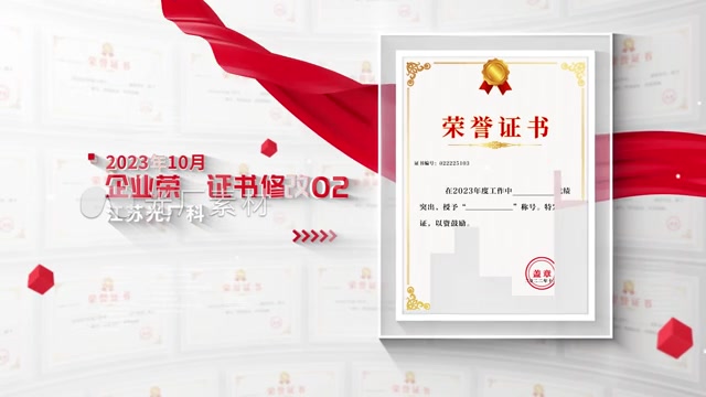 明亮简洁丝绸荣誉证书荣誉墙