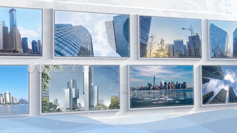 简洁明亮照片墙展示