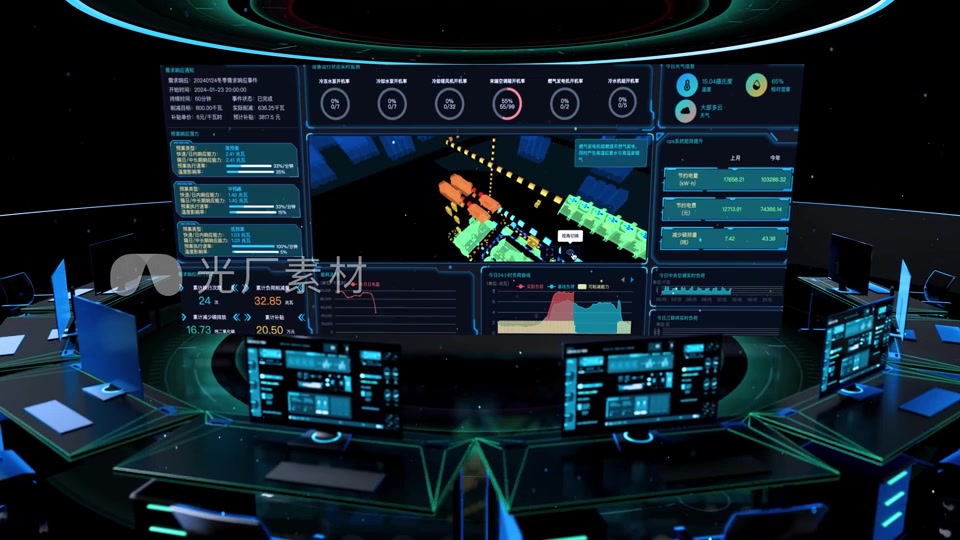 高科技系统界面内容展示