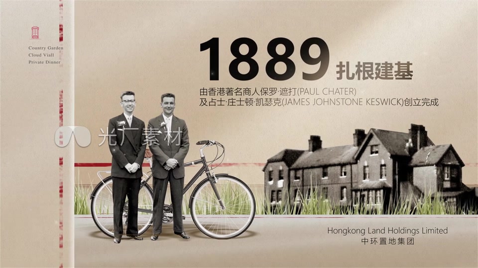 大气立体空间感信纸企业历程回顾片头介绍