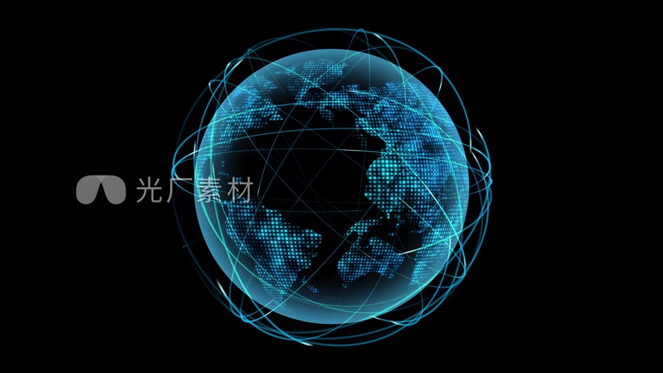 科技地球连线模板