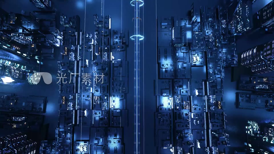 科技片头城市穿梭