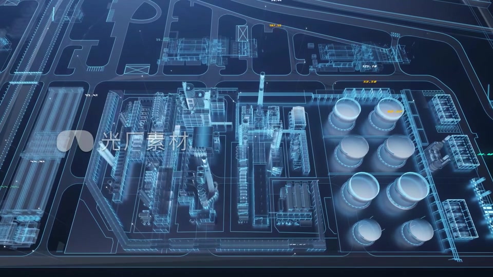 科技工厂智能工厂科技片头模板